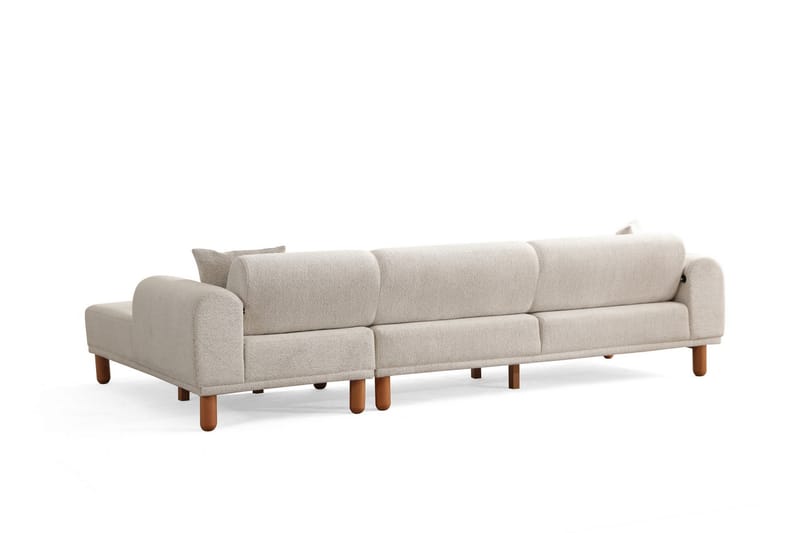 Godiva Sovesofa med Sjeselong 3-seter - Krem - Møbler - Sofaer - Sovesofaer