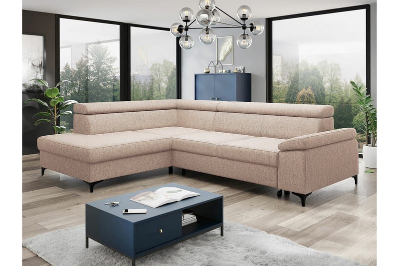 Graystone 3-seters Hjørnesovesofa - Cream - Møbler - Sofaer - Sovesofaer