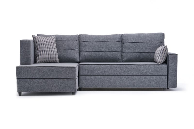 Highbank Sovesofa m. Divan 4-seters 200x150 - Grå - Møbler - Sofaer - Sovesofaer