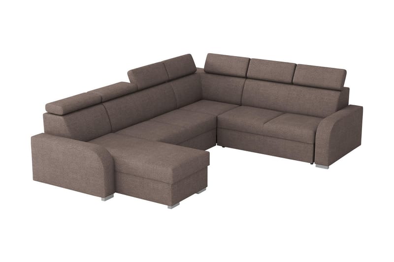 Lavona Hjørnesofa Large - Brun - Møbler - Sofaer - Sovesofaer - Hjørnesovesofa