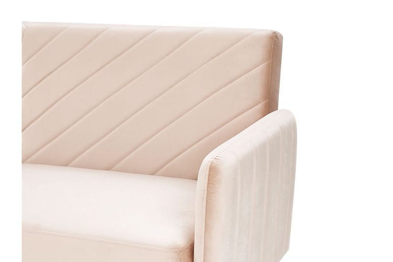 Induja 3-seters Sovesofa - Fløyel/Beige - Møbler - Sofaer - Sovesofaer