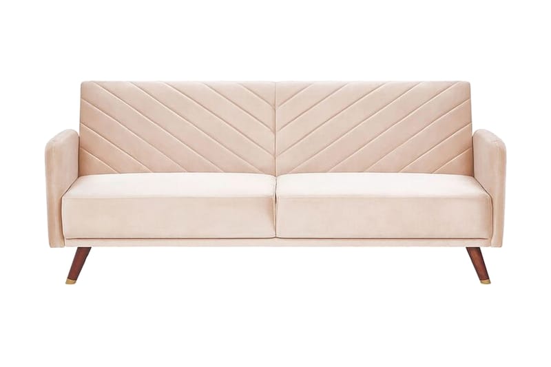 Induja 3-seters Sovesofa - Fløyel/Beige - Møbler - Sofaer - Sovesofaer