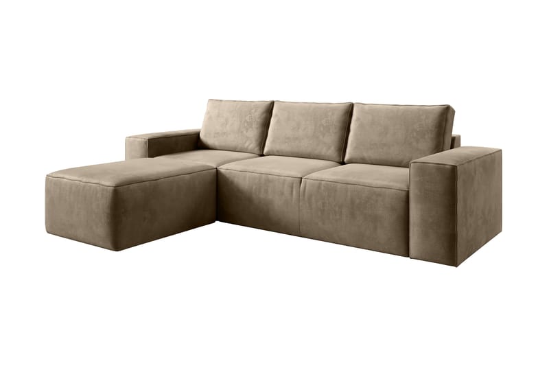 Kamli Sovesofa m. Divan med Oppbevaring - Brun - Møbler - Sofaer - Sovesofaer