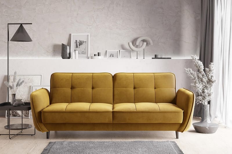 Katsuya Sovesofa 3-seters - Gul - Møbler - Sofaer - Sovesofaer