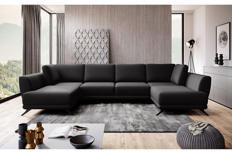 Katun Sovesofa Dobbeltsjeselong - Svart - Møbler - Sofaer - Sovesofaer