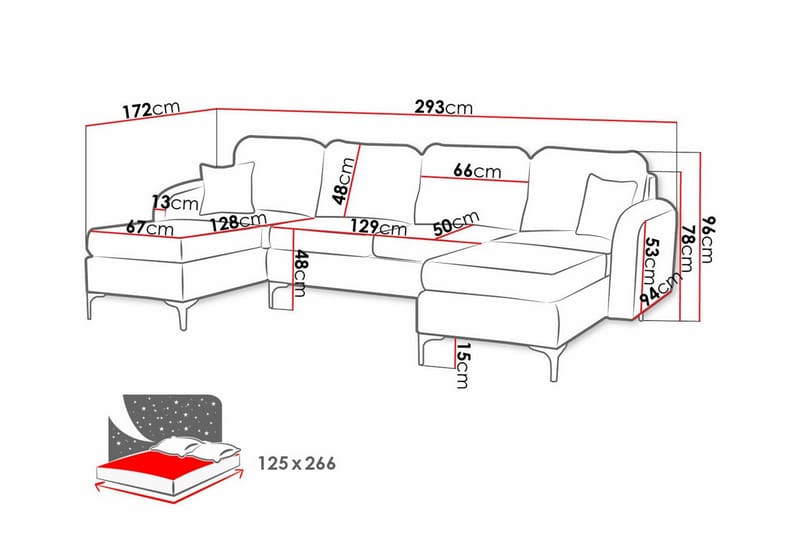 Knocklong 4-seters Hjørnesovesofa - Beige - Møbler - Sofaer - Sovesofaer