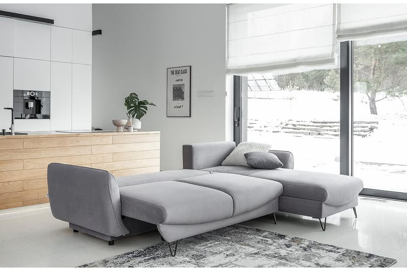 Lence Sovesofa m. Divan Oppbevaring - Beige - Møbler - Sofaer - Sovesofaer