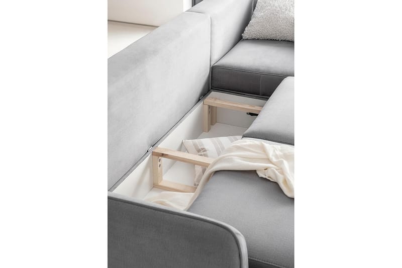 Lence Sovesofa m. Divan Oppbevaring - Beige - Møbler - Sofaer - Sovesofaer