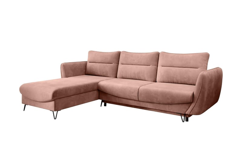 Lence Sovesofa m. Divan Oppbevaring - Lyserosa - Møbler - Sofaer - Sovesofaer