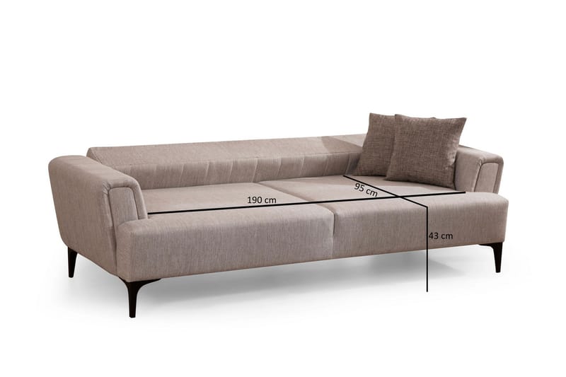 Lilesville 3-seter Sovesofa - Beige - Møbler - Sofaer - Sovesofaer