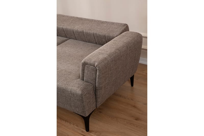 Lilesville Sovesofa med divan - Lysebrun - Møbler - Sofaer - Sovesofaer