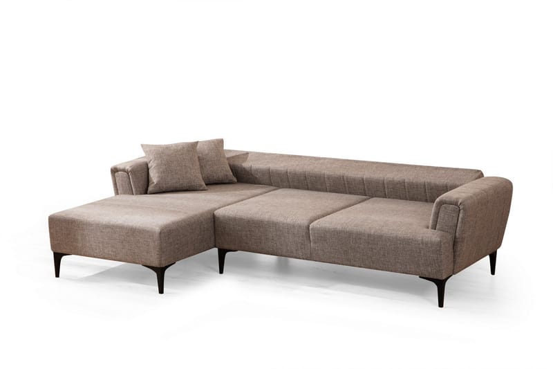 Lilesville Sovesofa med divan - Lysebrun - Møbler - Sofaer - Sovesofaer