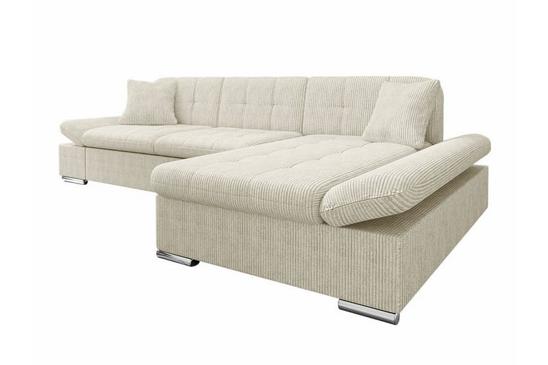 Lomux Dyp 3-seters Hjørnesovesofa - Beige / Lys beige - Møbler - Sofaer - Sovesofaer