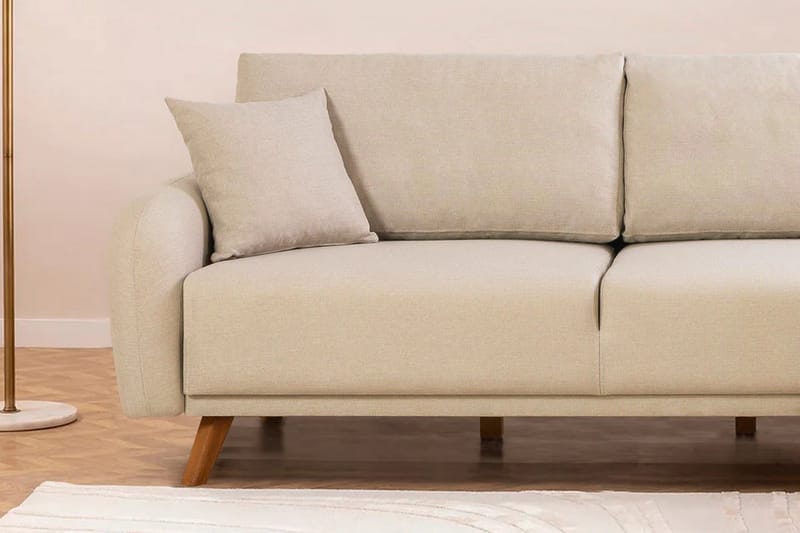 Malkiat Hjørnesovesofa - Cream - Møbler - Sofaer - Sovesofaer