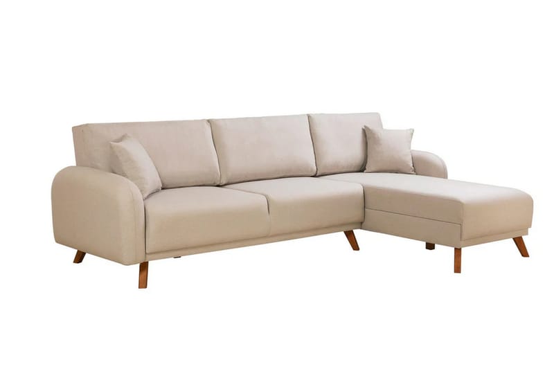 Malkiat Hjørnesovesofa - Cream - Møbler - Sofaer - Sovesofaer