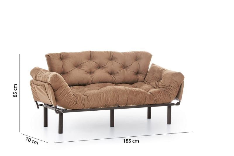 Maryborough Sovesofa 2-seter - Lys brun - Møbler - Sofaer - Sovesofaer