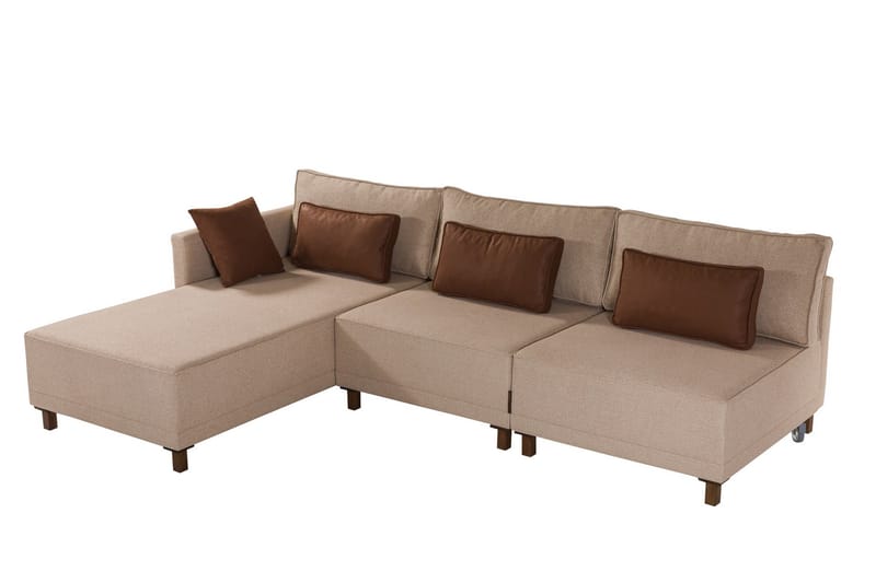 Matris 4-seters Sovesofa med Divan - Brun - Møbler - Sofaer - Sovesofaer