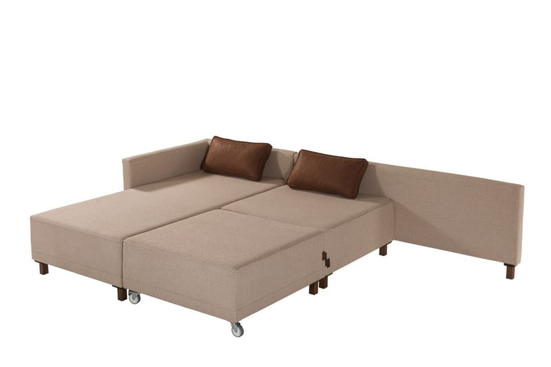 Matris 4-seters Sovesofa med Divan - Brun - Møbler - Sofaer - Sovesofaer