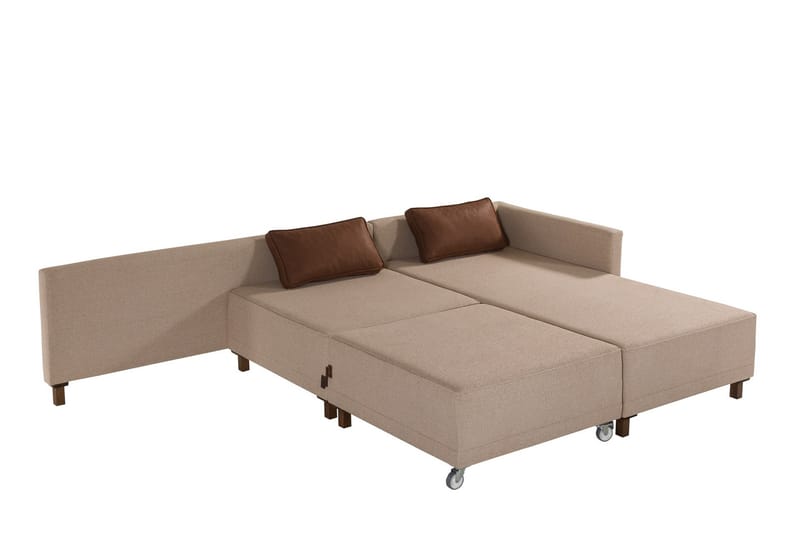 Matris 4-seters Sovesofa med Divan - Brun - Møbler - Sofaer - Sovesofaer