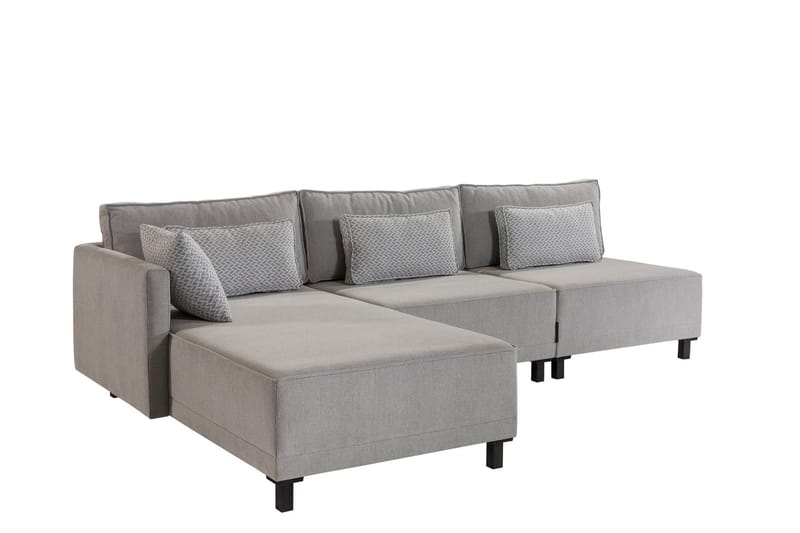 Matris 4-seters Sovesofa med Divan - Grå - Møbler - Sofaer - Sovesofaer