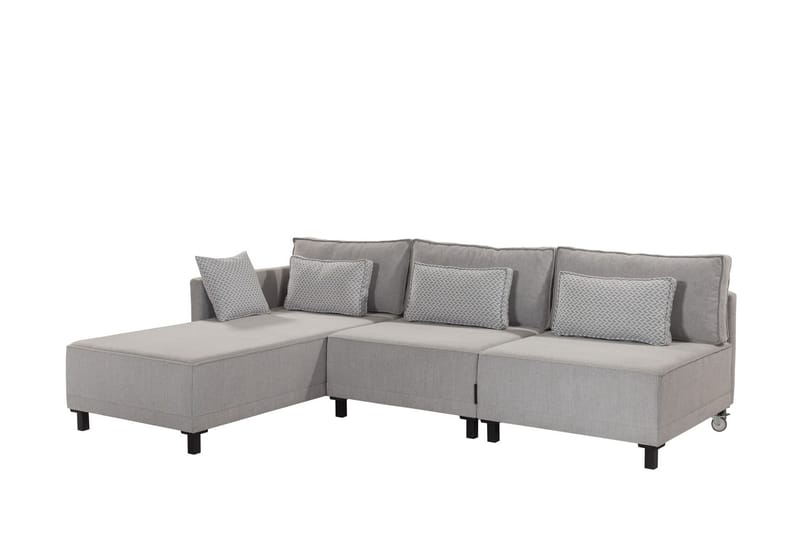 Matris 4-seters Sovesofa med Divan - Grå - Møbler - Sofaer - Sovesofaer