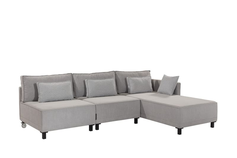 Matris 4-seters Sovesofa med Divan - Grå - Møbler - Sofaer - Sovesofaer