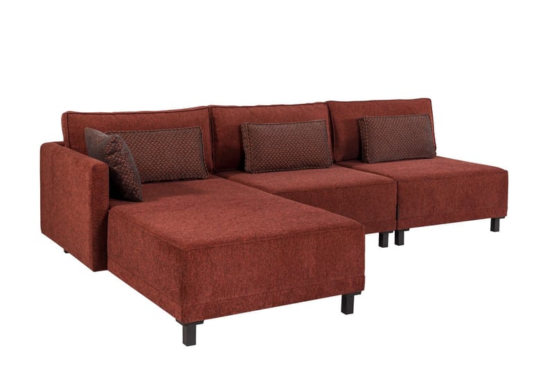 Matris 4-seters Sovesofa med Divan - Rød - Møbler - Sofaer - Sovesofaer