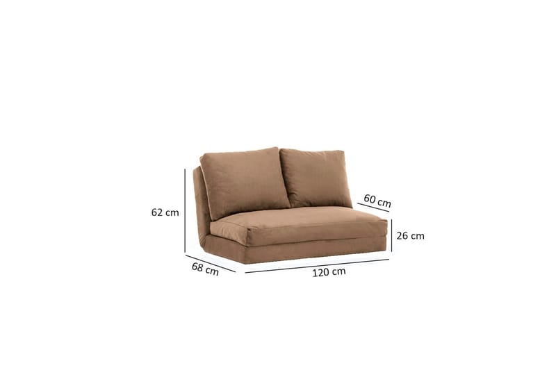 Maydena Sovesofa 2-seter - Lys brun - Møbler - Sofaer - Sovesofaer