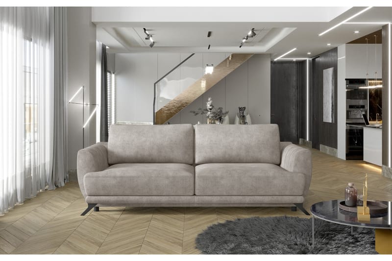 Megis 3-sits Sovesofa - Beige - Sovesofaer - 3 seters sovesofa