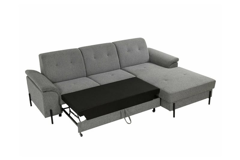 Messner 3-seters Hjørnesovesofa - Svart - Møbler - Sofaer - Sovesofaer