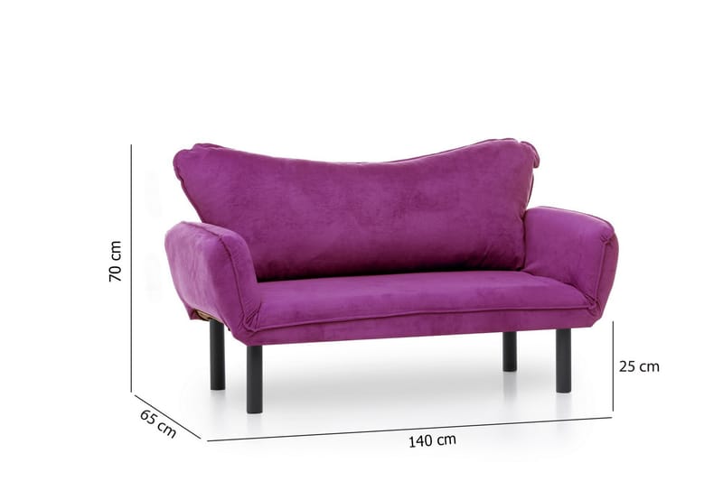 Mezonzo 2-seter Sovesofa - Lilla - Møbler - Sofaer - Sovesofaer