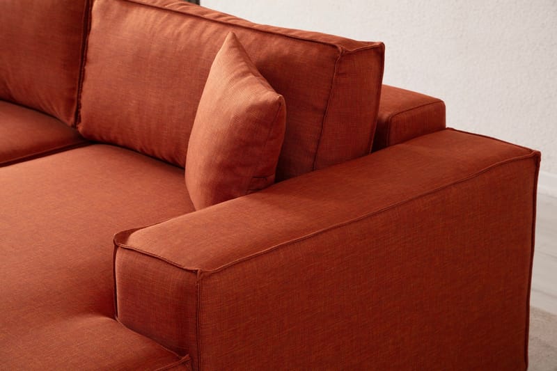 Munehiro Hjørnesovesofa - Oransje - Møbler - Sofaer - Sovesofaer