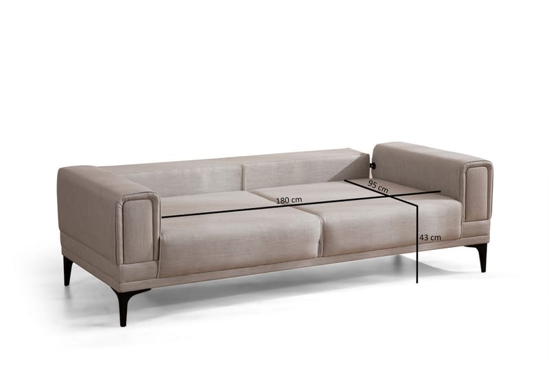 Naoko 3-seter Sovesofa - Beige - Møbler - Sofaer - Sovesofaer