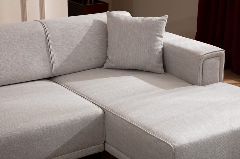 Naoko Sovesofa med divan - Beige - Sovesofaer - Hjørnesovesofa