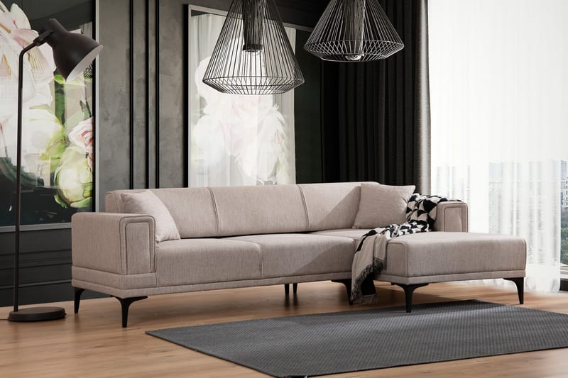 Naoko Sovesofa med divan - Lysebrun - Møbler - Sofaer - Sovesofaer