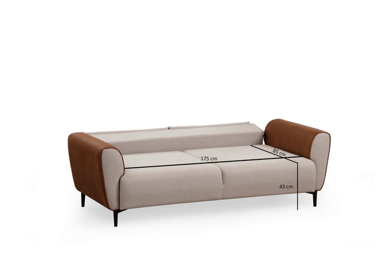 Rebelo 3-seter Sovesofa - Beige - Møbler - Sofaer - Sovesofaer