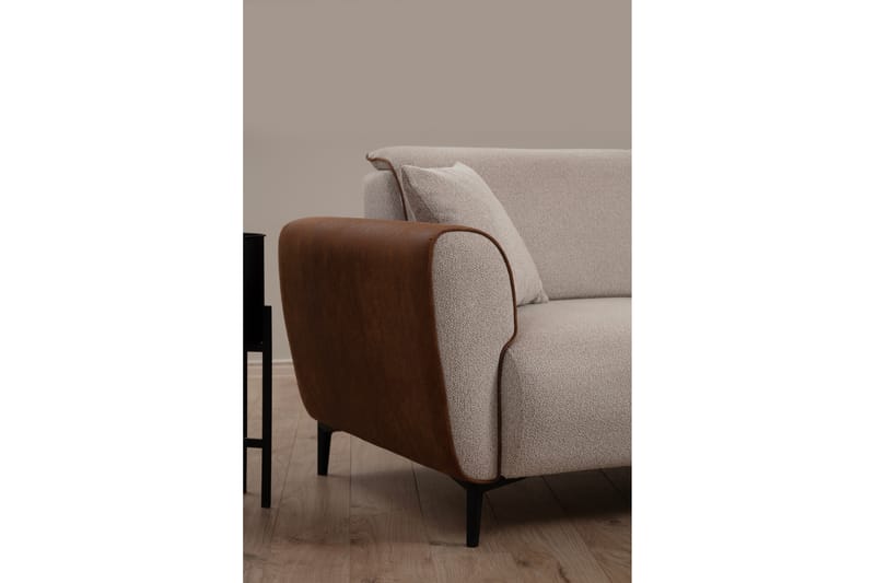 Rebelo Sovesofa med divan - Beige - Møbler - Sofaer - Sovesofaer