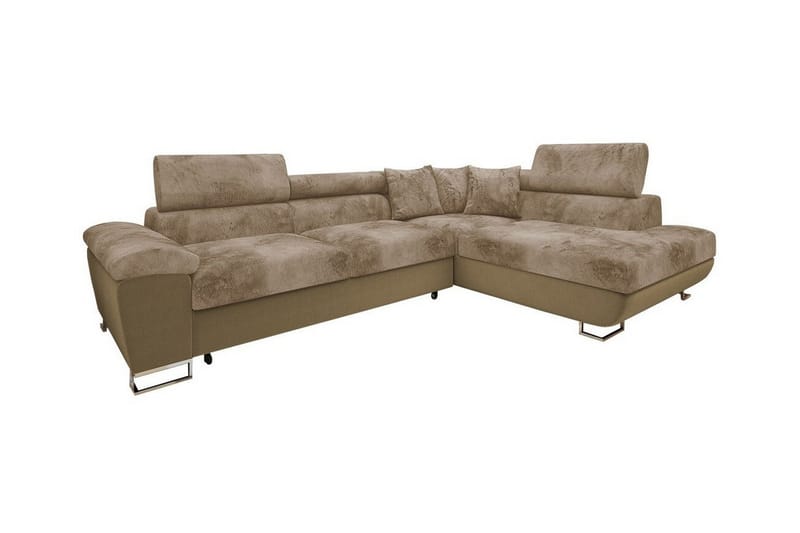 Reginia 3-seters Hjørnesovesofa - Brun - Møbler - Sofaer - Sovesofaer