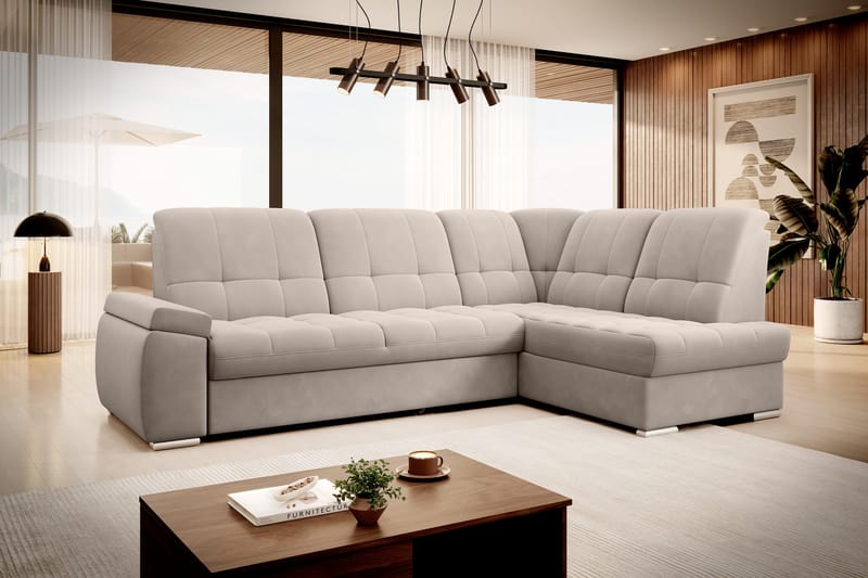 Sajana Sovesofa m. Sjeselong 3-seter - Beige - Møbler - Sofaer - Sovesofaer