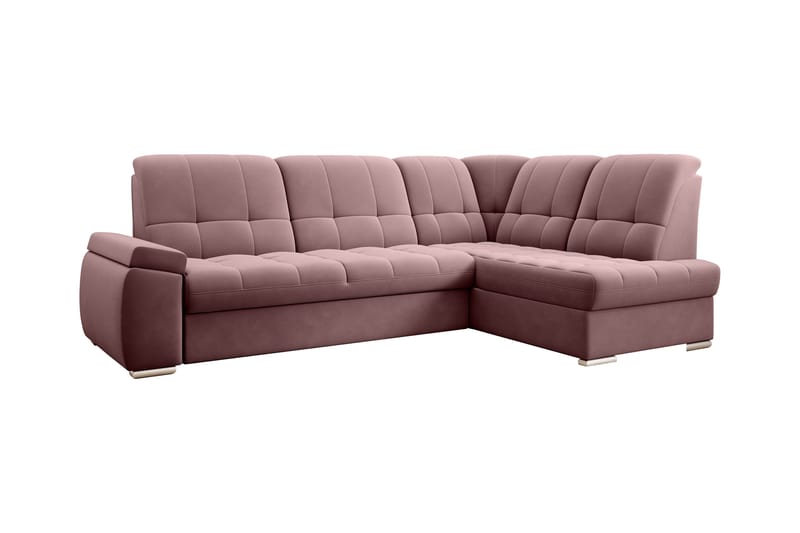 Sajana Sovesofa m. Sjeselong 3-seter - Rosa - Møbler - Sofaer - Sovesofaer