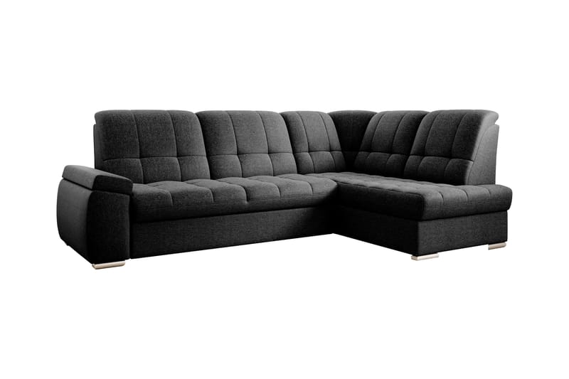 Sajana Sovesofa m. Sjeselong 3-seter - Svart - Møbler - Sofaer - Sovesofaer