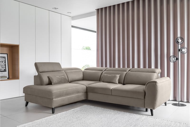 Sajda Sovesofa m. Sjeselong 3-seter - Beige - Møbler - Sofaer - Sovesofaer