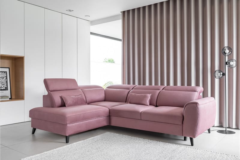 Sajda Sovesofa m. Sjeselong 3-seter - Rosa - Møbler - Sofaer - Sovesofaer