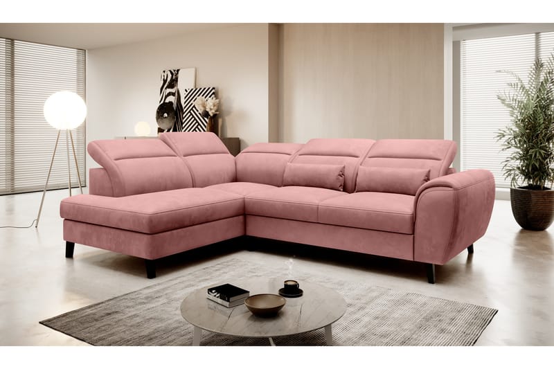 Sajda Sovesofa m. Sjeselong 3-seter - Rosa - Møbler - Sofaer - Sovesofaer