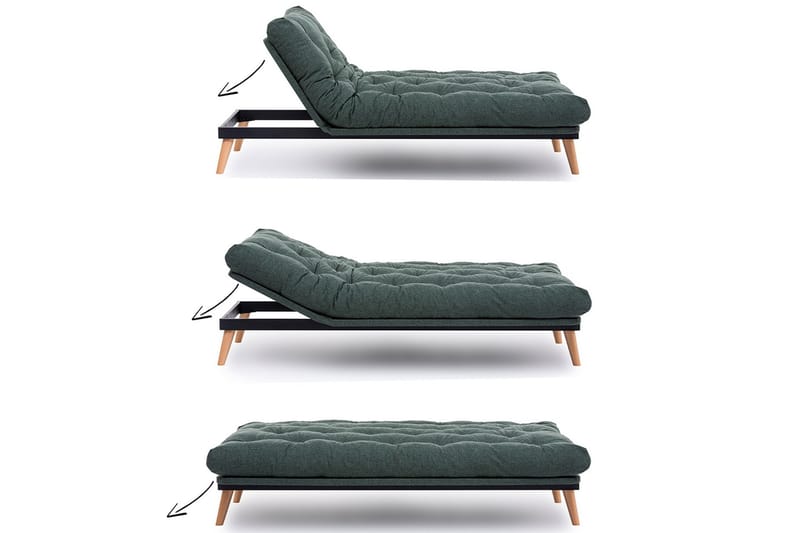 Saki Sovesofa - Green - Møbler - Sofaer - Sovesofaer