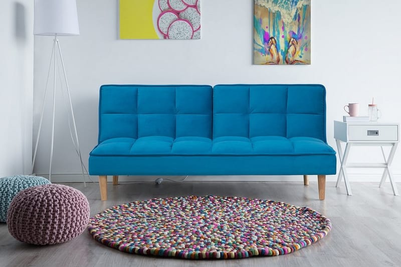 Siljan Sovesofa 177 cm - Blå - Møbler - Sofaer - Sovesofaer