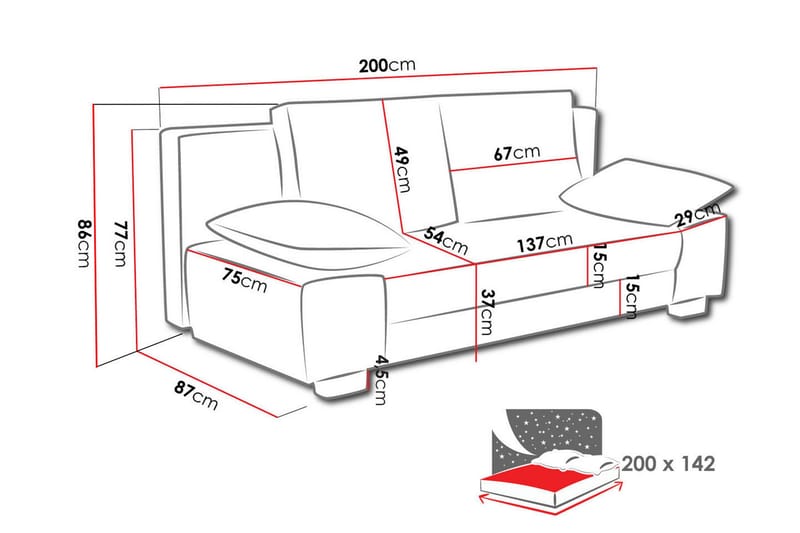 Sovesofa - Brun - Møbler - Sofaer - Sovesofaer