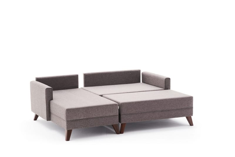 Antigua Mini Sovesofa med Divan Venstre - Brun - Møbler - Sofaer - Sovesofaer - Sovesofa divan