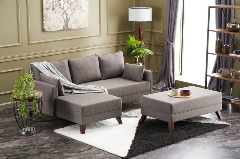 Antigua Mini Sovesofa med Divan Venstre - Brun - Møbler - Sofaer - Sovesofaer - Sovesofa divan