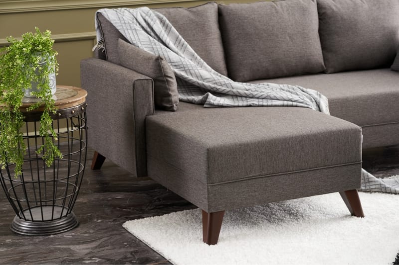 Antigua Mini Sovesofa med Divan Venstre - Brun - Møbler - Sofaer - Sovesofaer - Sovesofa divan